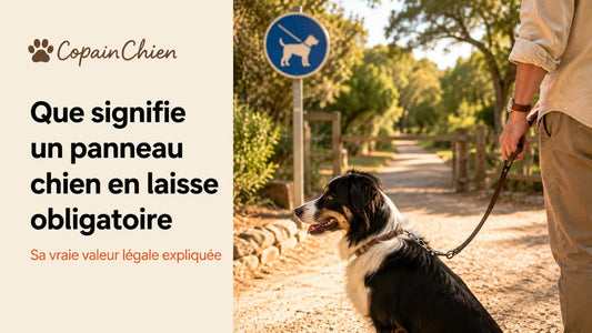Que signifie un panneau indiquant qu'un chien doit être tenu en laisse