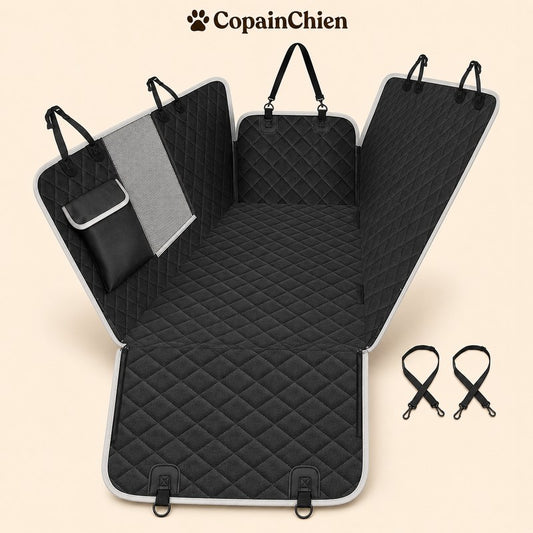 housse siege arriere voiture chien CarShield installee