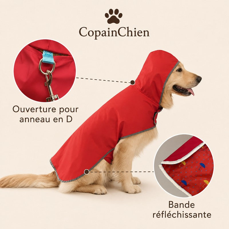 impermeable chien capuche matiere polyester CopainChien