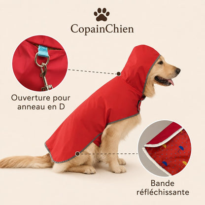 impermeable chien capuche matiere polyester CopainChien