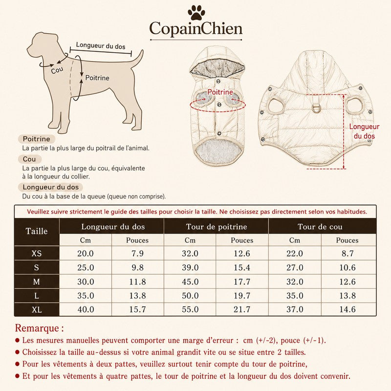 manteau hiver petit chien chihuahua CopainChien