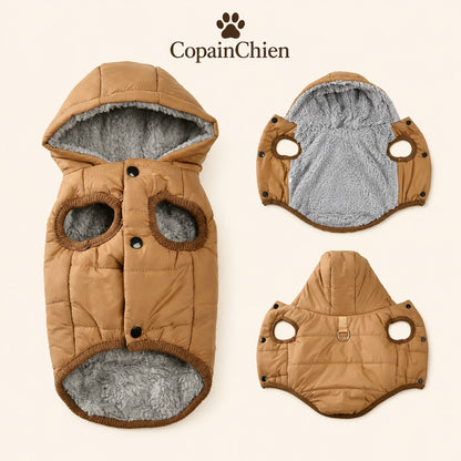 manteau polaire capuche chien parkadog noir CopainChien