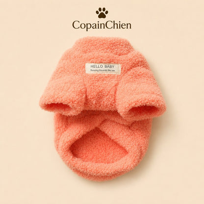 pull chien orange doux et chaud CopainChien