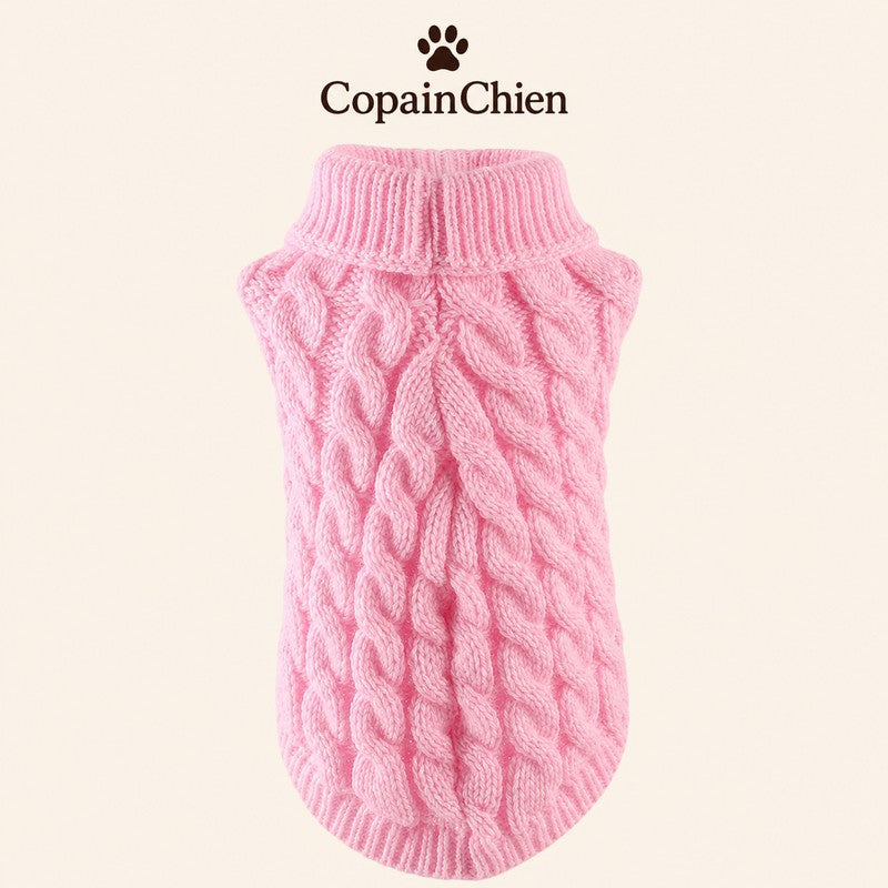 pull petit chien laine rouge CopainChien