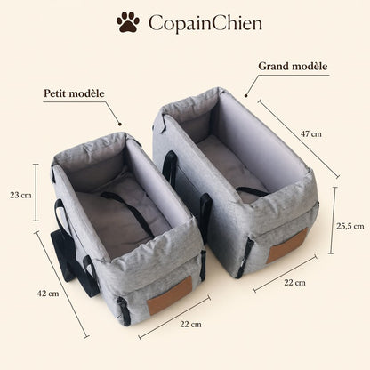 siege voiture console petit chien CarSeatPaw gris