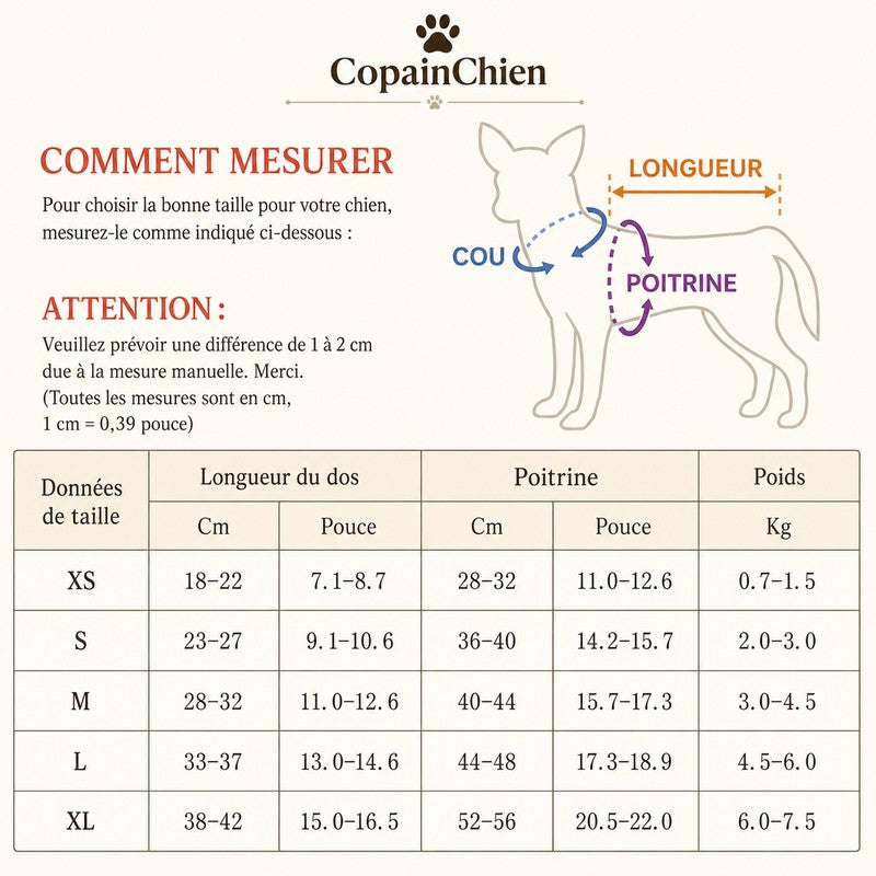 harnais integre sweat polaire chiot CopainChien