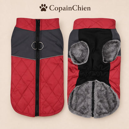 veste impermeable grand chien doublure velours noire CopainChien